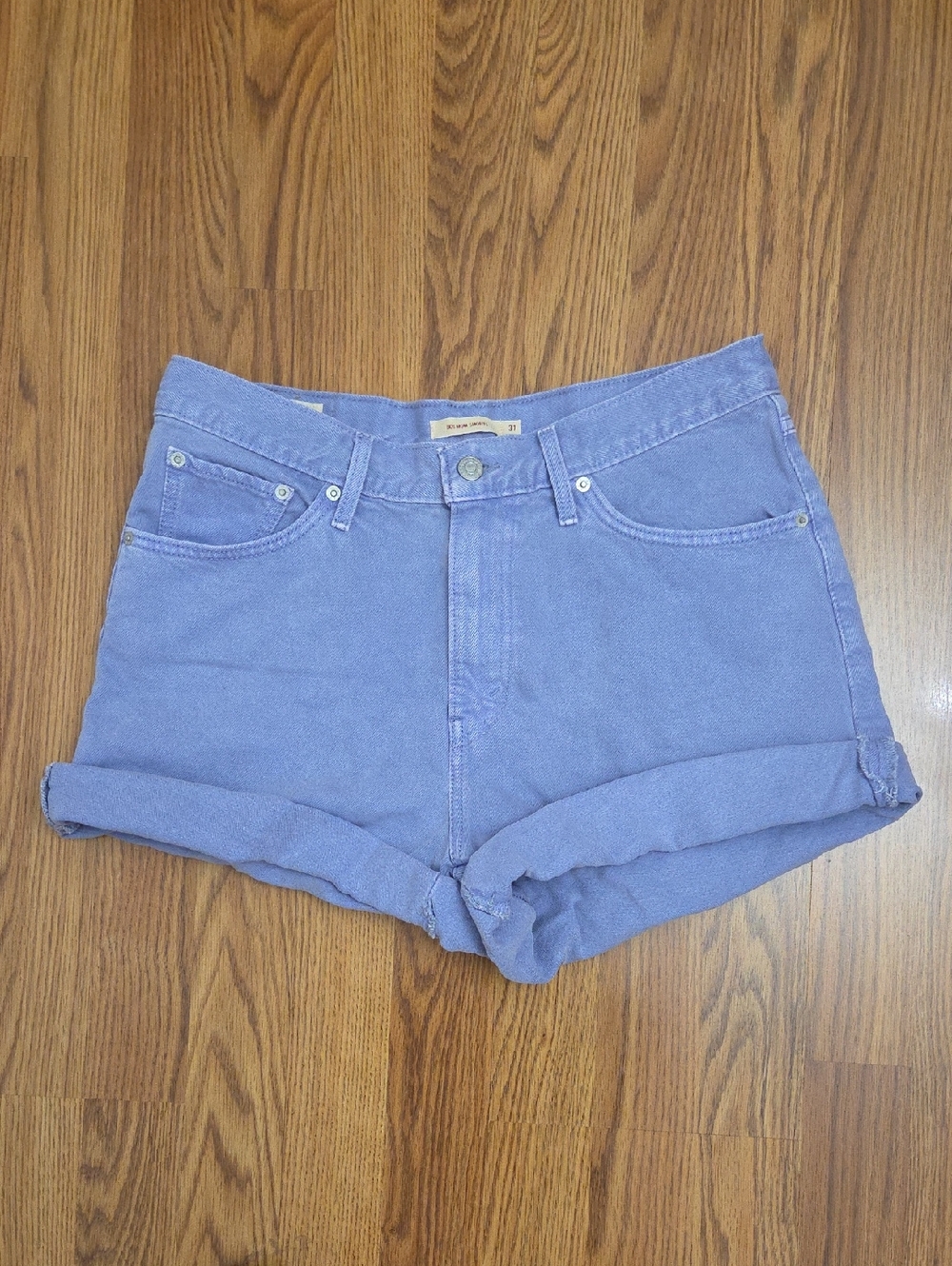 Levi's "80's Rolled Mom" Denim Shorts Women's Dusty Persian Violet/ 31